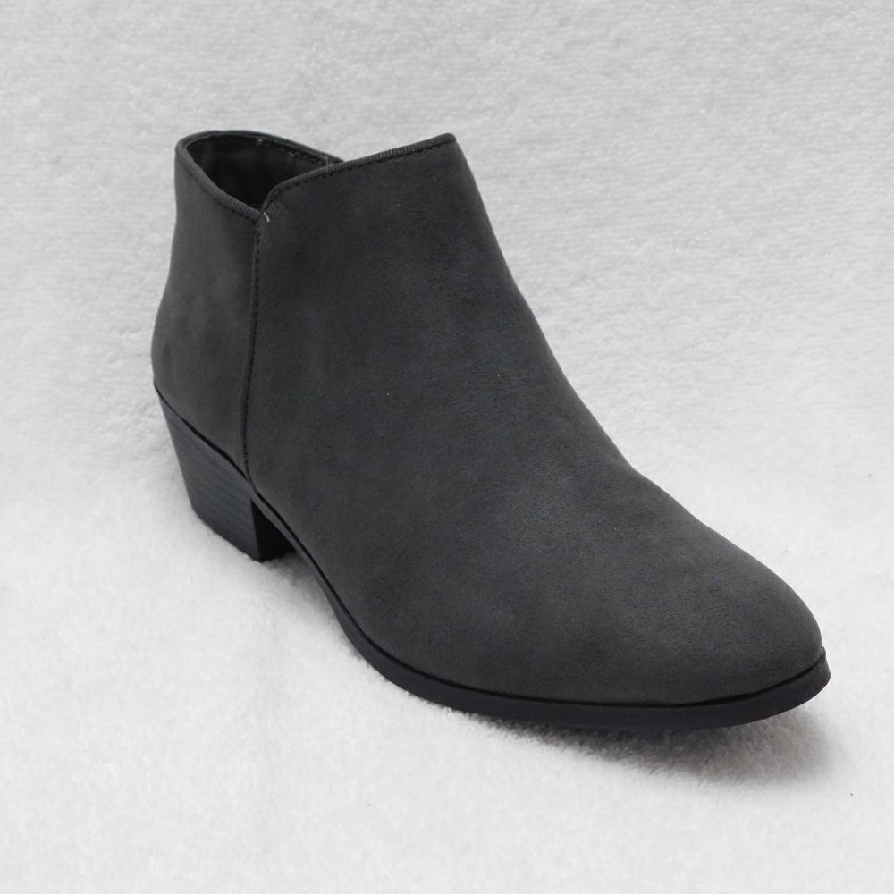 𝅺W516 Style & Co Charcoal Gray Women's Wileyy Ankle Booties